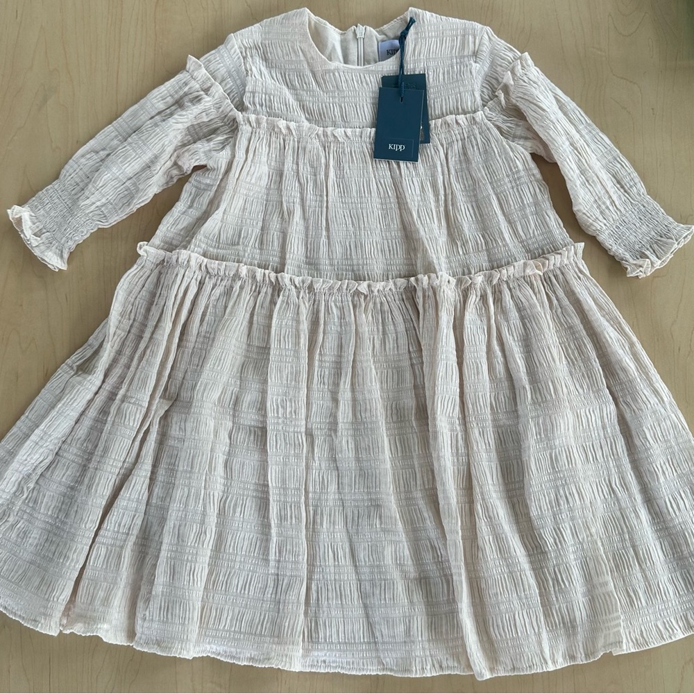 Kipp Textured Dress In Stone - Picture 2 of 10